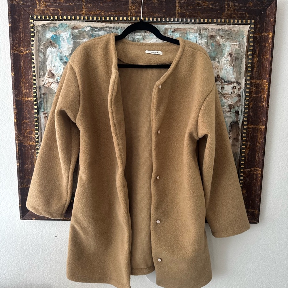 Khaki Button-Up Coat